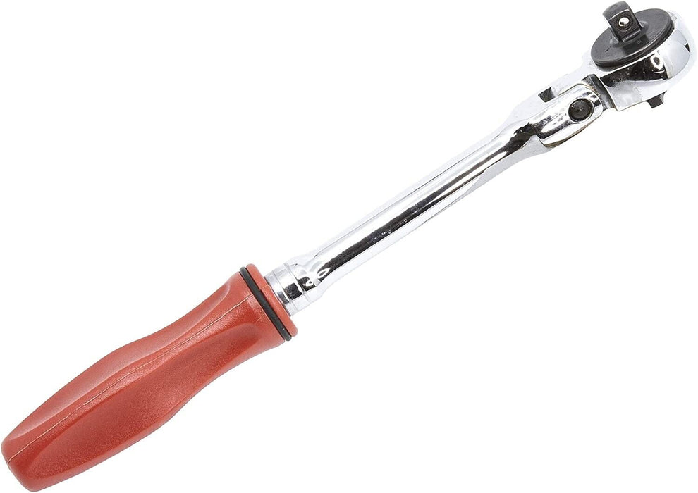 Genius Tools 1/4" dr Long Handle Rotor Head Ratchet w/Ergo Grip Made in Taiwan