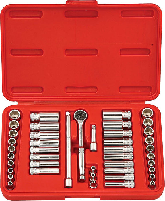 Genius Tools 44PC 1/4" Dr. Metric & SAE Deep Hand Socket Set Made in Taiwan