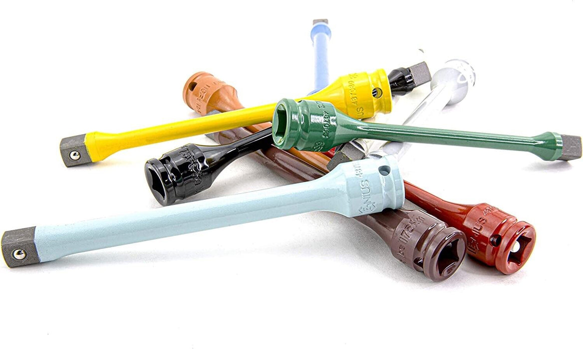 Genius Tools 10PC 1/2"Dr Torque Extension Bar Set Made in Taiwan  65-150ft.lbs