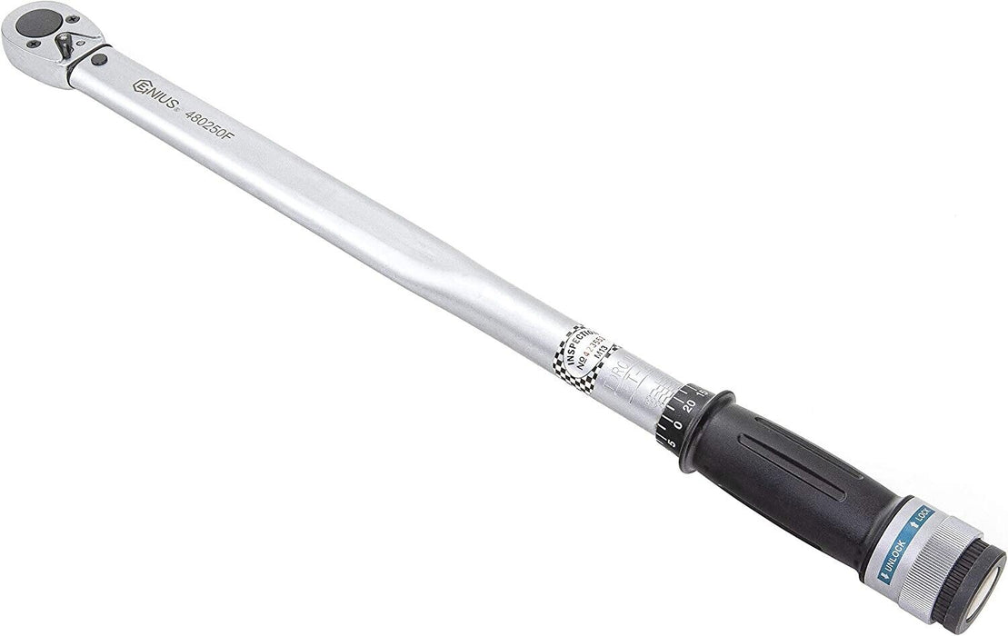 Genius Tools 1/2" Dr. Torque Wrench, 50 ~ 250 ft. lbs.  Made in  Taiwan