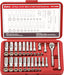 Genius Tools 42PC 1/4" Dr 12PT Metric & SAE Deep Hand Socket Set Made in Taiwan - FISHER DISCOUNT