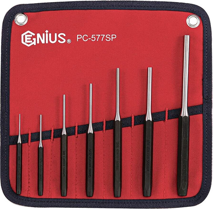 Genius Tools 7PC SAE Pin Punch Set  Made in Taiwan 1/16"-5/16"