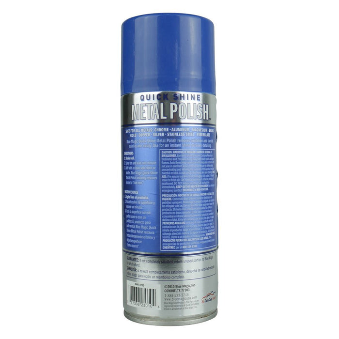 Blue Magic Quick Shine Metal Polish 296ml Aluminium Chrome & Mag Wheels