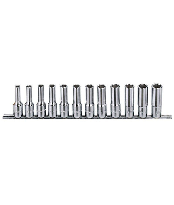 Genius Tools 12PC 1/2" Dr. SAE Deep Hand Socket Set Made in Taiwan 1/2″-1″