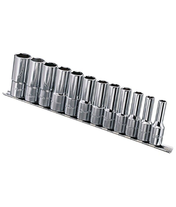Genius Tools 12pc 3/8" Dr Deep/Short Socket Set | 8mm - 19mm |  Made Taiwan
