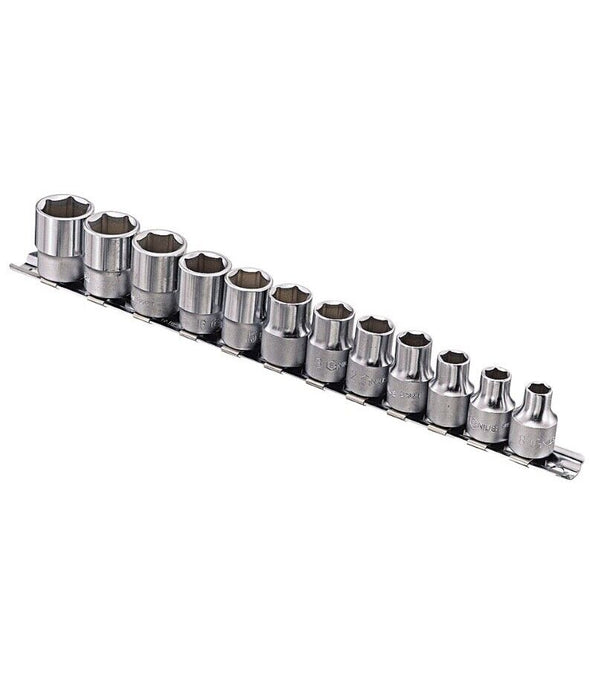 Genius Tools 12pc 3/8" Dr Deep/Short Socket Set | 8mm - 19mm |  Made Taiwan