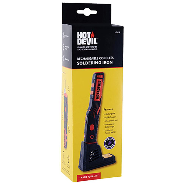 HOT DEVIL 8W 4V Max Cordless Soldering Iron Rechargeable 1800mAh Lithium Battery
