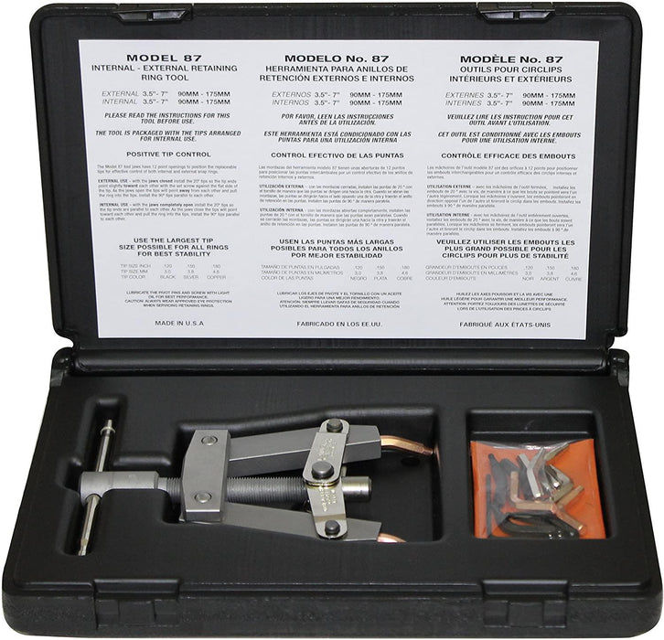 LANG TOOLS 87 Extra Large Snap Ring Circlip Pliers Also Known Hi-Tech MADE IN US