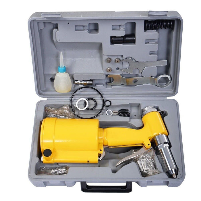 Air Hydraulic Pop Rivet Gun Pneumatic Riveter Industrial 4-Size Set With Case