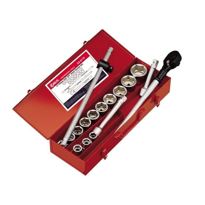 Genius Tools 17PC 3/4" Dr. SAE Hand Socket Set (CR-Mo) Made in Taiwan
