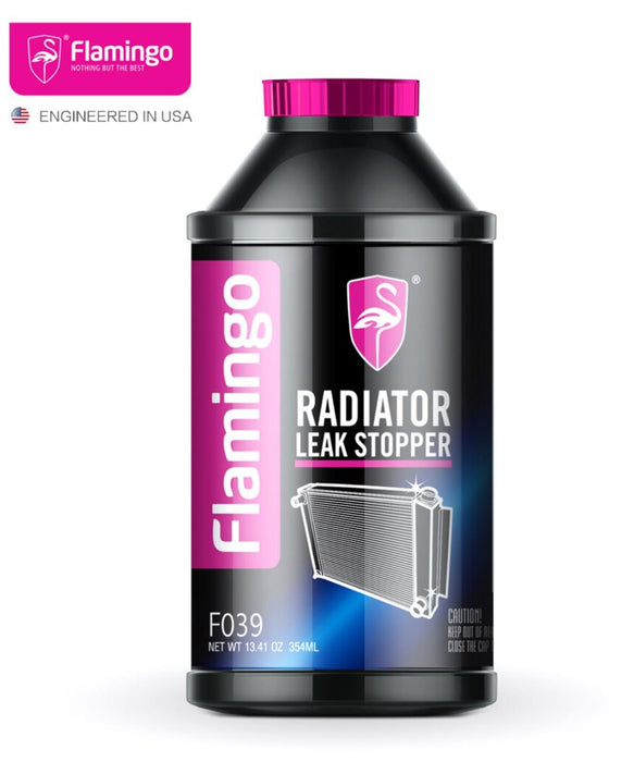 FLAMINGO - RADIATOR STOP LEAK 354ml Coolant Flush Cooling System Cleaner
