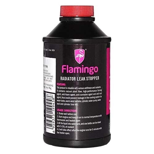 FLAMINGO - RADIATOR STOP LEAK 354ml Coolant Flush Cooling System Cleaner
