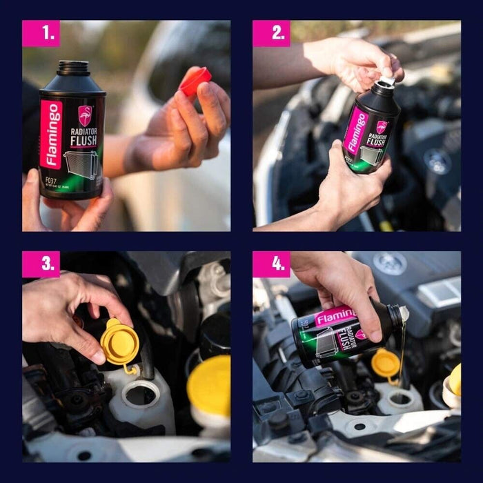 FLAMINGO - RADIATOR STOP LEAK 354ml Coolant Flush Cooling System Cleaner