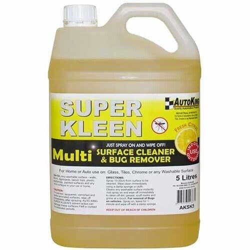 SUPER KLEEN 750mmL/5/20Litre Multi Surface Cleaner Bug Remover | Home  Auto Use