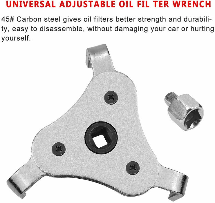 3 Jaw Engine Oil Filter Removal Stainless Steel Wrench Tool For Construction use