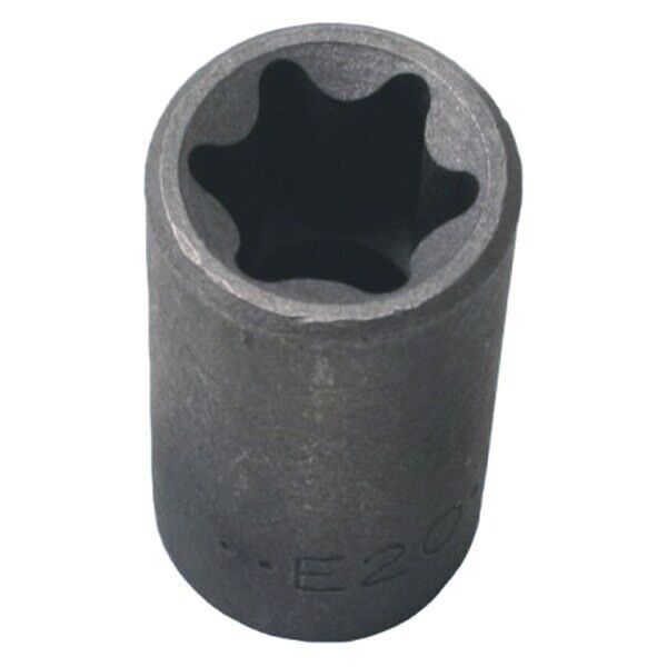 Force 9Pc E-Torx Socket Set Female External Star Type E10-E24 1/2" Dr With Rail