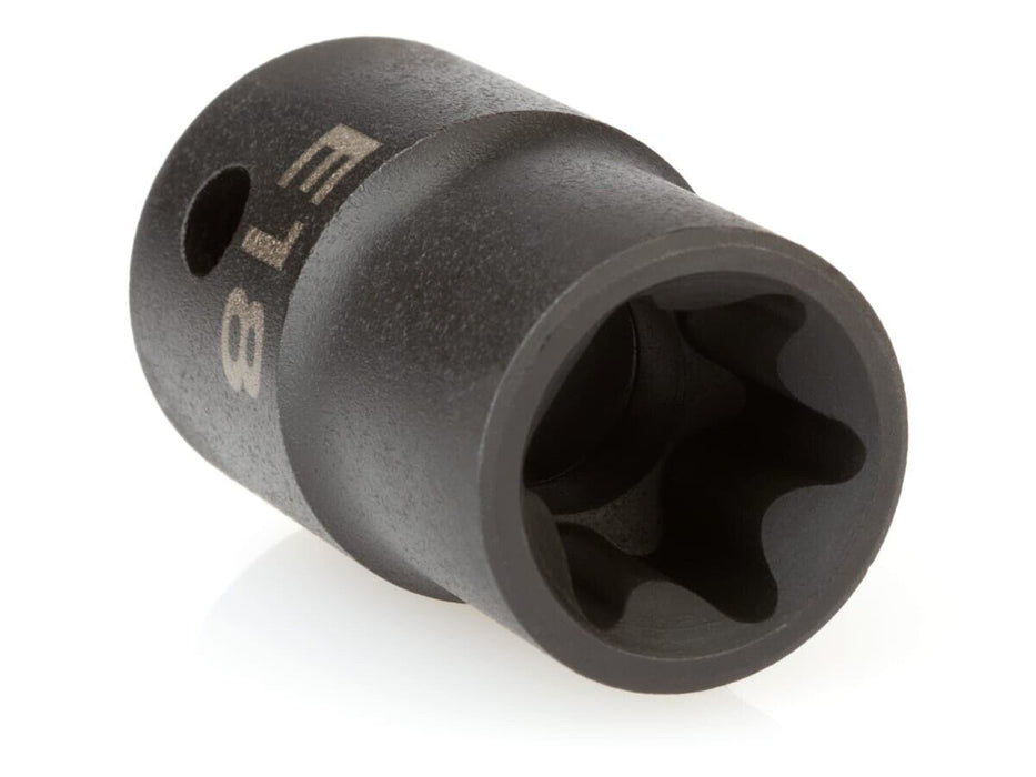 Force 9Pc E-Torx Socket Set Female External Star Type E10-E24 1/2" Dr With Rail