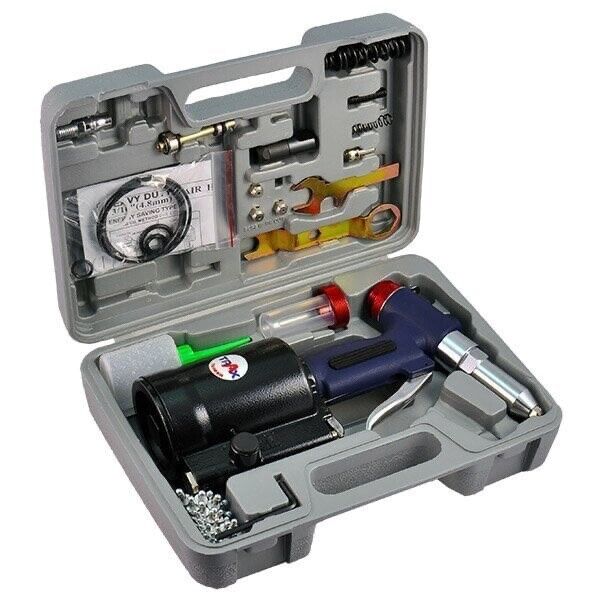 TRAX Air Hydraulic Pop Rivet Gun Pneumatic Riveter 4Size Set Case Made in Taiwa