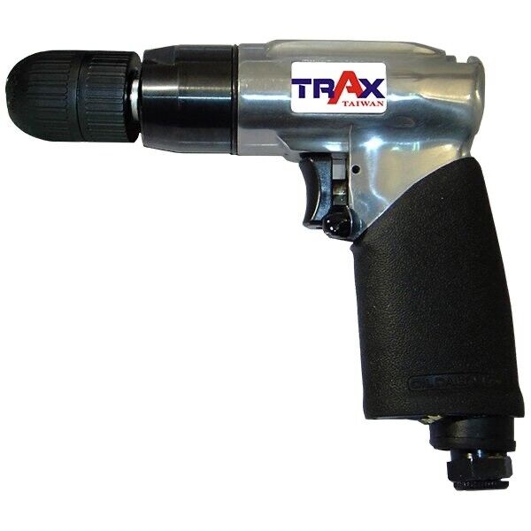 TRAX Air Drill,3/8" Keyless Chuck Reversible Gear Pneumatic Made in Taiwan