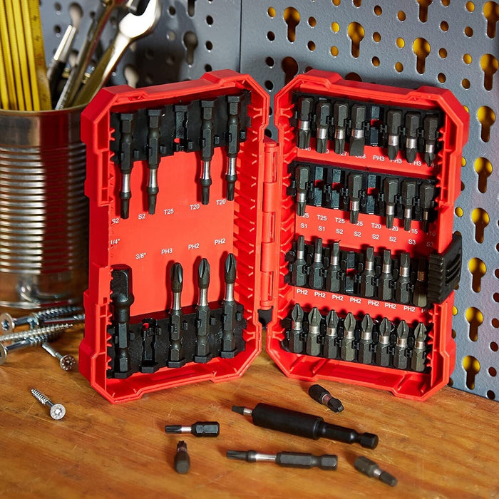 Force pro 42 Piece Screw Driving Set In Hard Case Phillips Slotted Square Torx