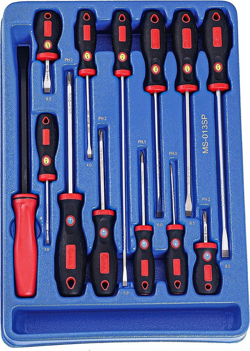 Genius Tools 13PC Slotted & Phillips Screwdriver Set Made in Taiwan