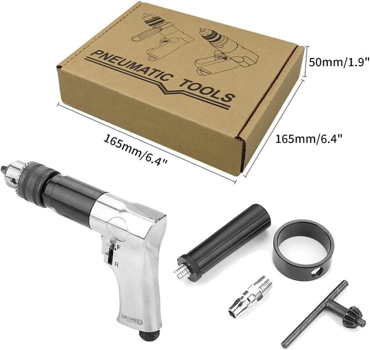 1/2inch 700rpm High-speed Pneumatic Drill Reversible Rotation Air Drill Tool