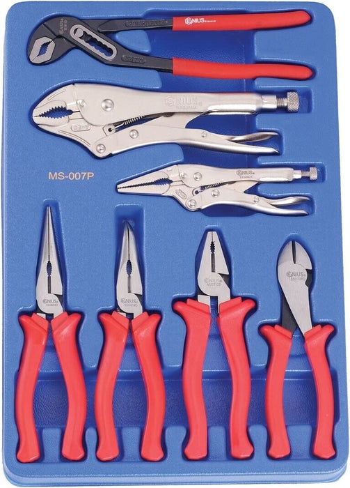 Genius Tools 7PC  Bent Nose/Chain Nose/Side Cutter Plier Set Made in Taiwan