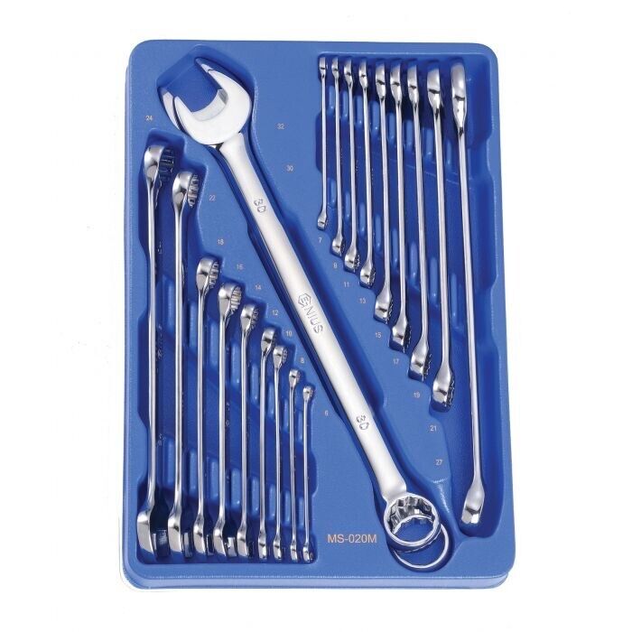 Genius Tools 20PC Metric Combination Wrench Set Made in Taiwan 6-32mm