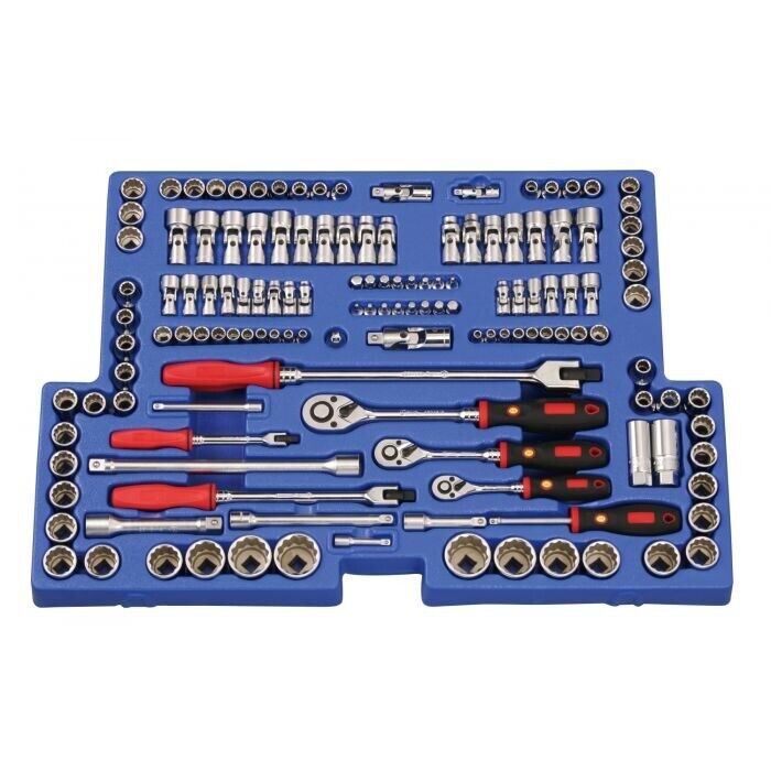 Genius Tools 139 Piece 1/4", 3/8" & 1/2" Dr Metric & SAE Tool Set Made in Taiwan
