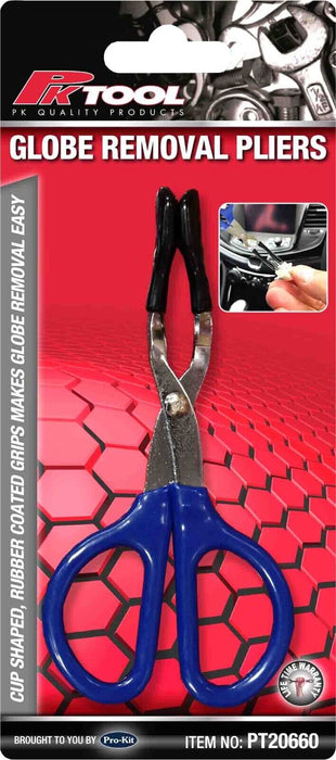 PK Tool Globe Removal Pliers - Cup Shaped Rubber Coated Grip Simple Fast Removal