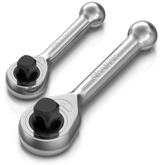 Force pro  3/8 /1/4Dr 77-115mmL Gearless Stubby Ratchet - Smooth Turning Cr-V