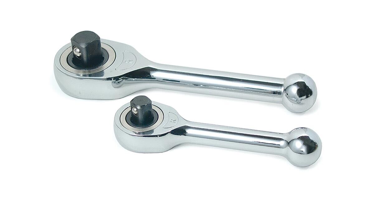 Force pro  3/8 /1/4Dr 77-115mmL Gearless Stubby Ratchet - Smooth Turning Cr-V
