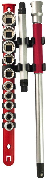 PRO 1/2&3/8" Dr Short Tooth Sockets Set with 3-Way T-Handle Wrench Set 4-19mm