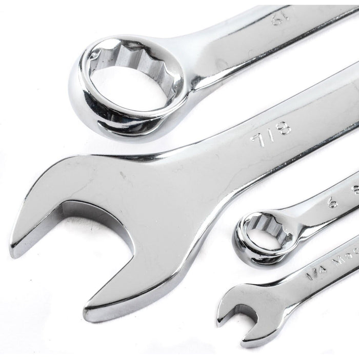 Force pro 14PC METRIC & SAE DUAL SIZE HEAD COMBINATION SPANNER SET CR-V QUALITY