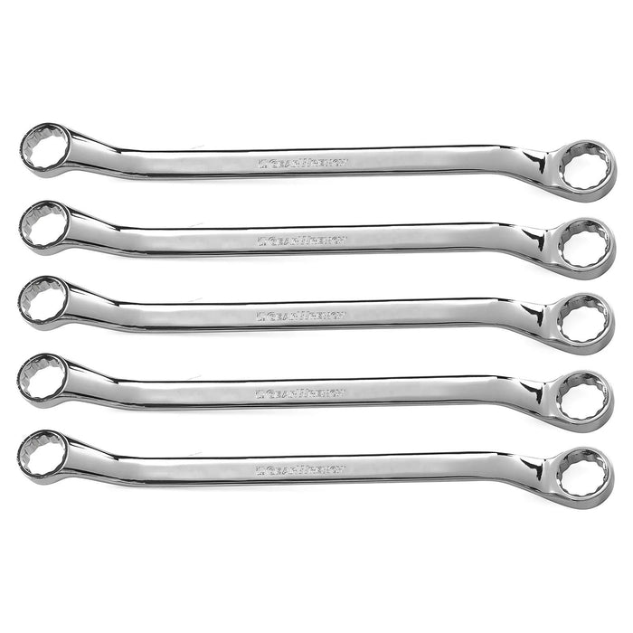 Force pro 6PCS 8 TO 19mm 65º Cr-V DOUBLE RING END OFFSET WRENCH SPANNER SET