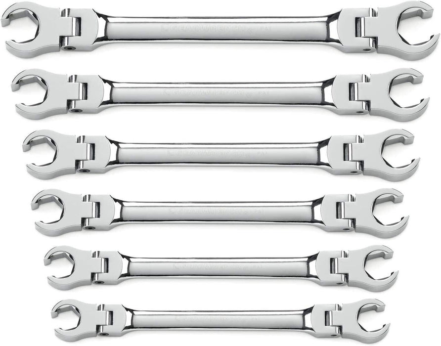 Force pro 6PC Flexible Head Flare Nut Spanner Set for Brake & Hydraulic Pipe Nut