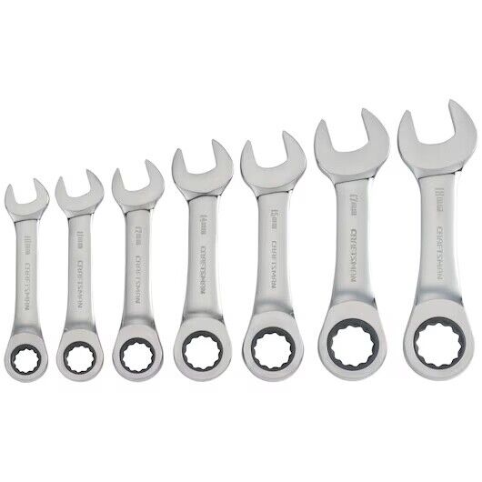 Force pro 7Pcs Trade GradeStubby Ratchet Gear Wrench Spanner Set  CR-V 8 -19mm