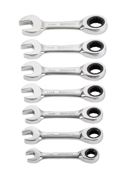 Force pro 7Pcs Trade GradeStubby Ratchet Gear Wrench Spanner Set  CR-V 8 -19mm