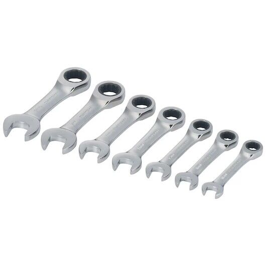 Force pro 7Pcs Trade GradeStubby Ratchet Gear Wrench Spanner Set  CR-V 8 -19mm