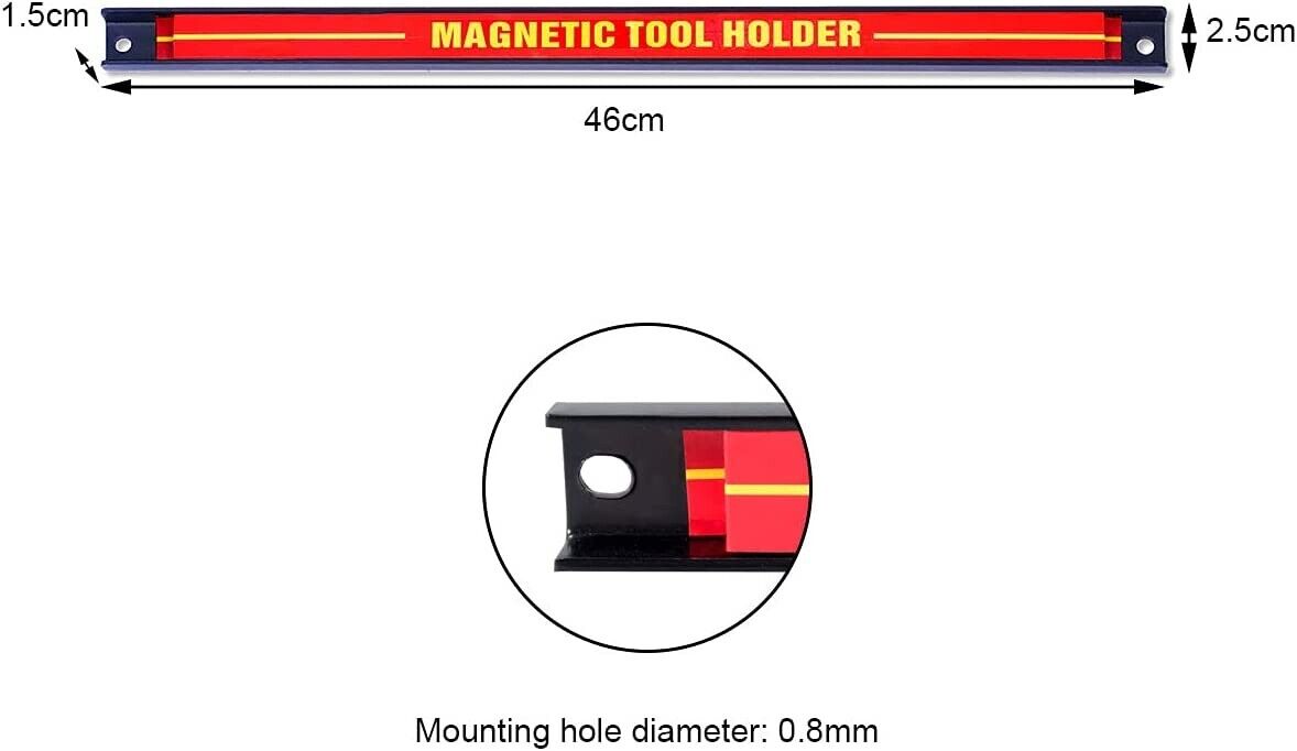Force pro Magnetic Knife Holder Rack Knives Tool Shelf Magnet 50cm AUS 20kg
