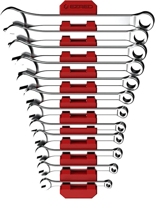 Force pro 15pc Spanner Storage Rack Low Profile Wrench Organiser Met 345mmX190mm