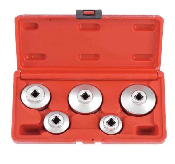 T&E Tools 5PC Oil Filter Wrench Set Made in Taiwan 24/27/32/36mm Made in Taiwan