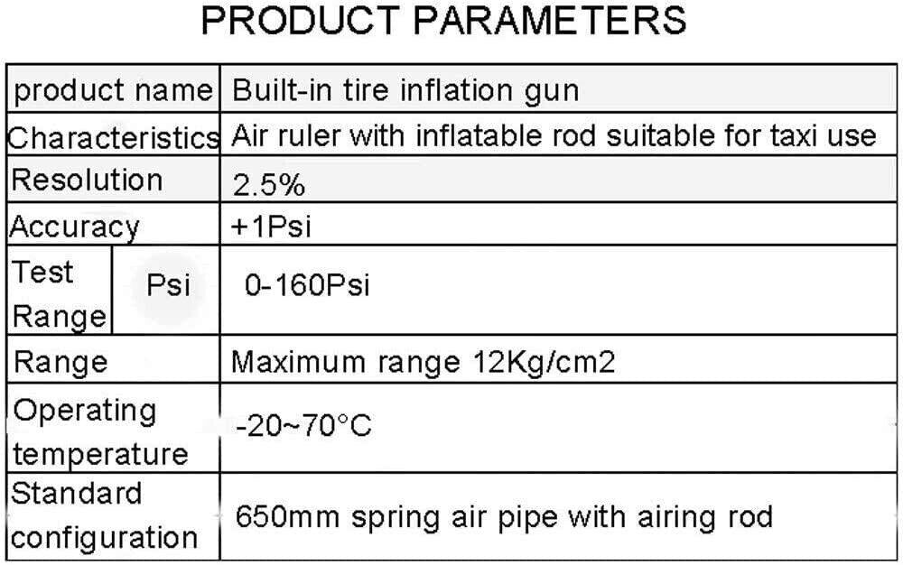 T&E Tools Inflator Gauge Heavy Duty Car Truck Motorbike Air Fitting Made Taiwan