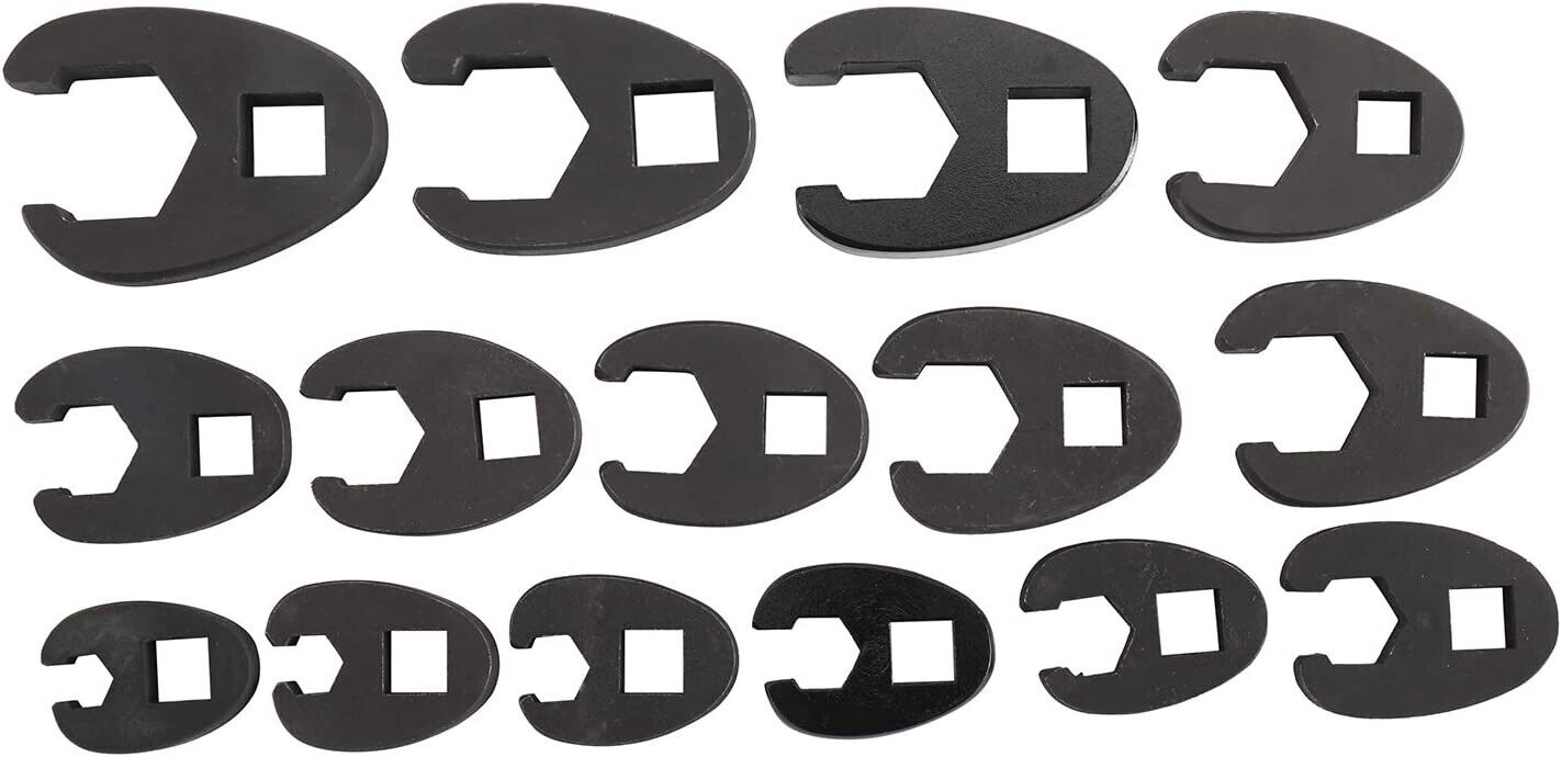 Force pro 15pc Flare Nut Crowfoot Spanner Wrench Set Cr-Mo10-26mm Made in Taiwan