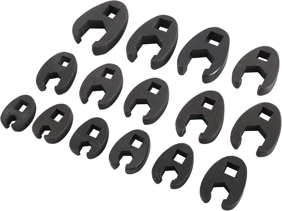 Force pro 15pc Flare Nut Crowfoot Spanner Wrench Set Cr-Mo10-26mm Made in Taiwan