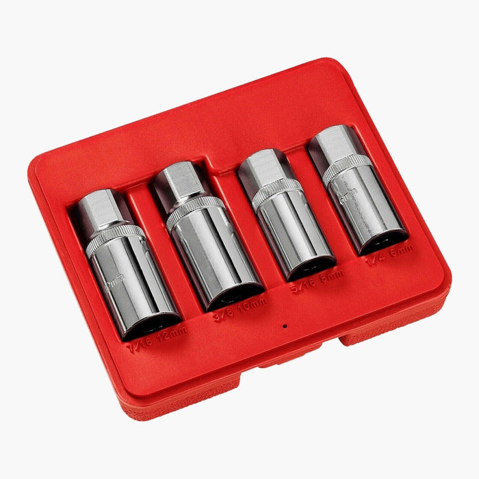 T&E Tools 1/2" Dr Roller Stud Socket Extractor 6-12mm  (4 PCS SET) Made Taiwan