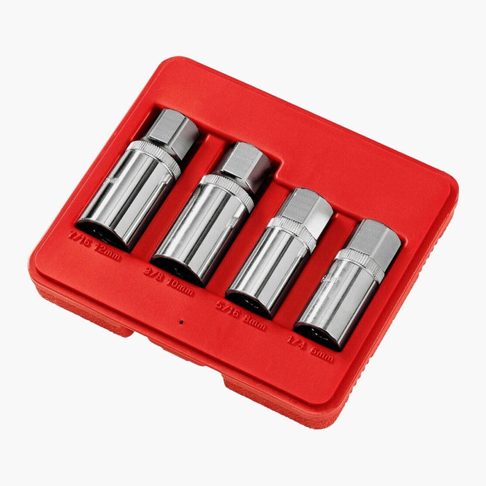 T&E Tools 1/2" Dr Roller Stud Socket Extractor 6-12mm  (4 PCS SET) Made Taiwan