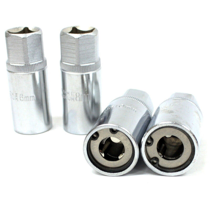 T&E Tools 1/2" Dr Roller Stud Socket Extractor 6-12mm  (4 PCS SET) Made Taiwan