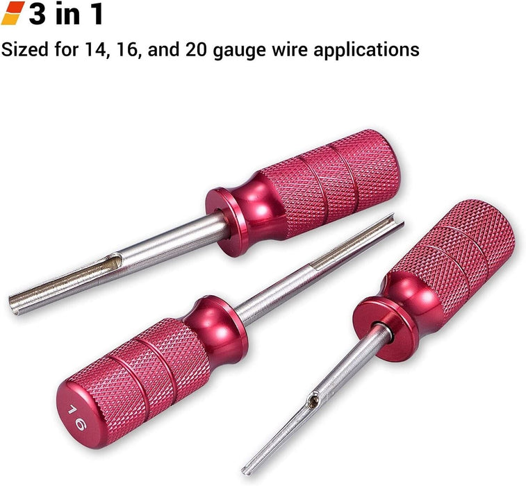 T&E Tools 7PC Deutsch Connector Removal Tool Kit Wiring Terminal Release Pin Set