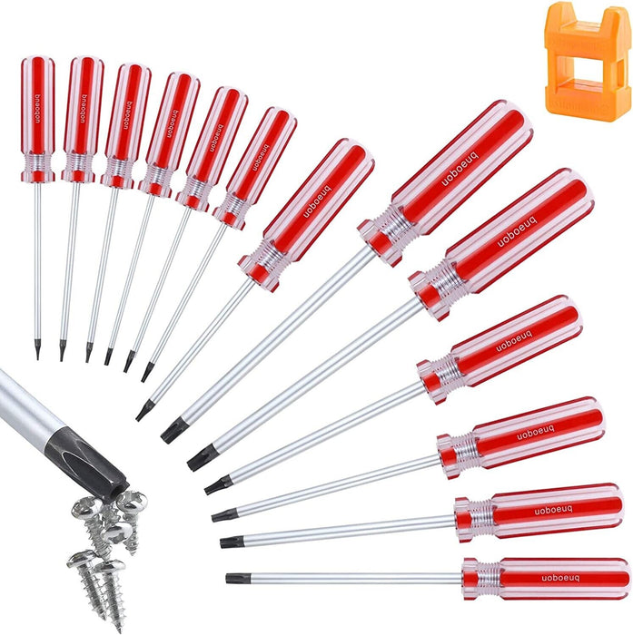 T&E 7PC Acetate Tamper Proof Security Torx Screwdriver Set Made Taiwan T10 – T40